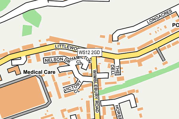 WS12 2GD map - OS OpenMap – Local (Ordnance Survey)