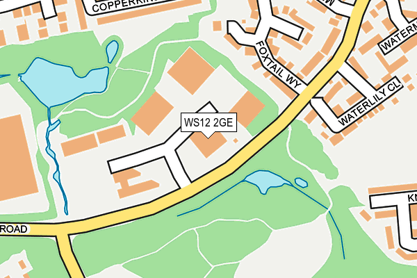 WS12 2GE map - OS OpenMap – Local (Ordnance Survey)