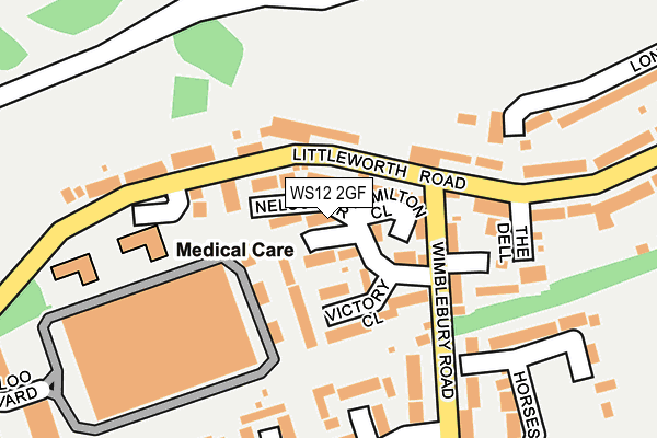 WS12 2GF map - OS OpenMap – Local (Ordnance Survey)