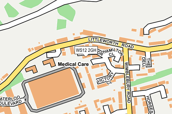 WS12 2GH map - OS OpenMap – Local (Ordnance Survey)