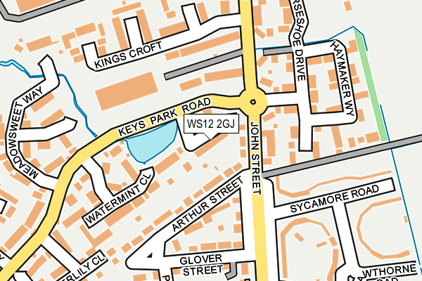 WS12 2GJ map - OS OpenMap – Local (Ordnance Survey)