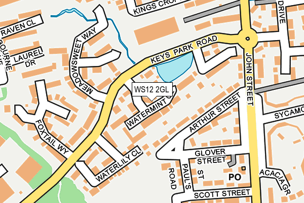 WS12 2GL map - OS OpenMap – Local (Ordnance Survey)