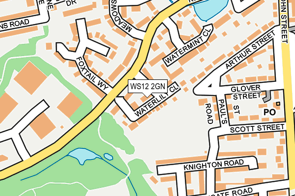 WS12 2GN map - OS OpenMap – Local (Ordnance Survey)