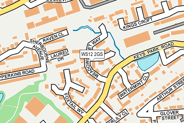 WS12 2GS map - OS OpenMap – Local (Ordnance Survey)