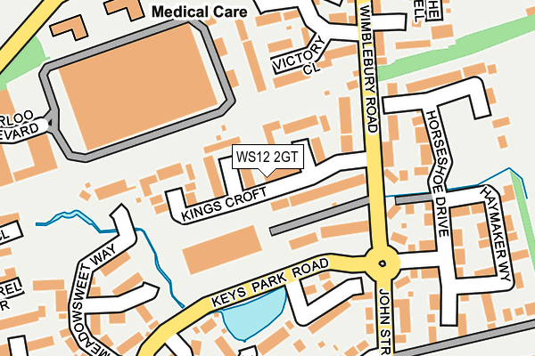 WS12 2GT map - OS OpenMap – Local (Ordnance Survey)