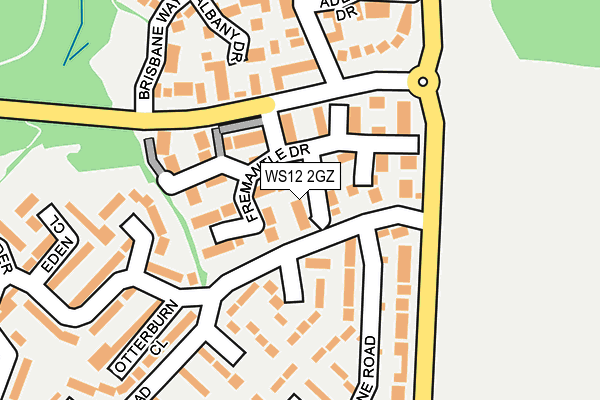 WS12 2GZ map - OS OpenMap – Local (Ordnance Survey)