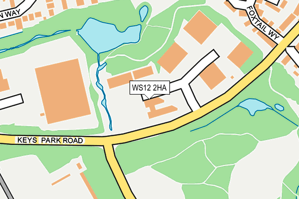 WS12 2HA map - OS OpenMap – Local (Ordnance Survey)