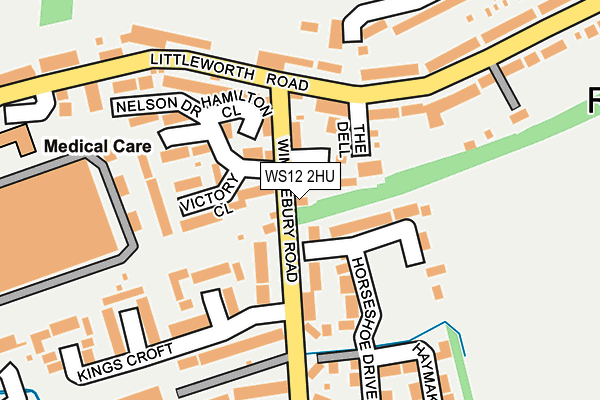 WS12 2HU map - OS OpenMap – Local (Ordnance Survey)