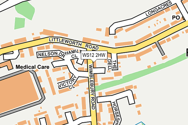 WS12 2HW map - OS OpenMap – Local (Ordnance Survey)