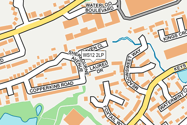 WS12 2LP map - OS OpenMap – Local (Ordnance Survey)