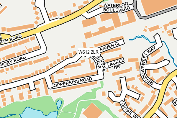 WS12 2LR map - OS OpenMap – Local (Ordnance Survey)