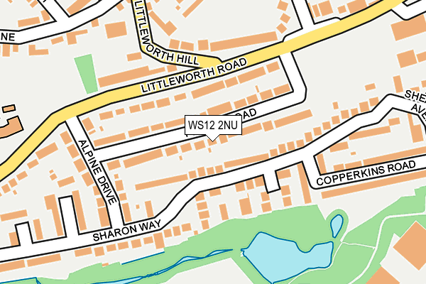 WS12 2NU map - OS OpenMap – Local (Ordnance Survey)