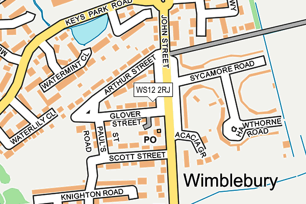 WS12 2RJ map - OS OpenMap – Local (Ordnance Survey)