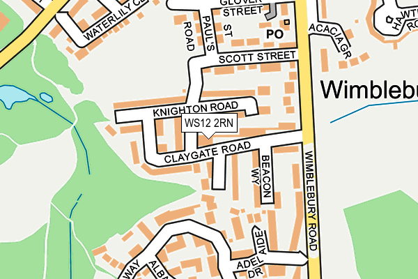 WS12 2RN map - OS OpenMap – Local (Ordnance Survey)