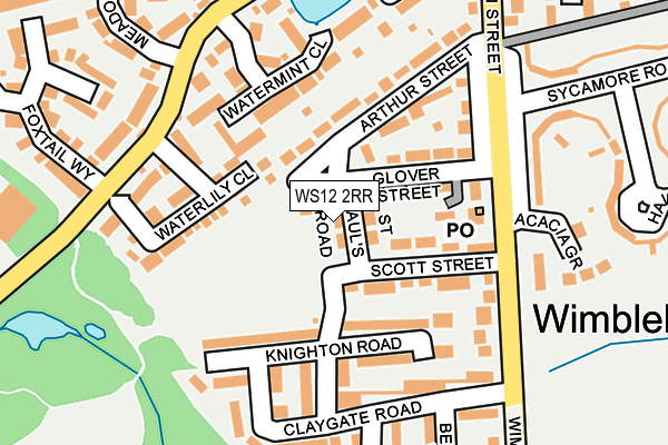 WS12 2RR map - OS OpenMap – Local (Ordnance Survey)