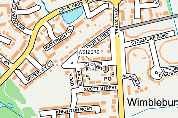 WS12 2RS map - OS OpenMap – Local (Ordnance Survey)