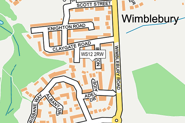 WS12 2RW map - OS OpenMap – Local (Ordnance Survey)