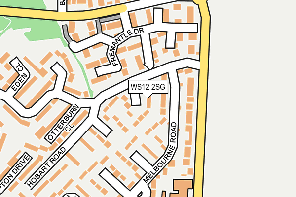 WS12 2SG map - OS OpenMap – Local (Ordnance Survey)