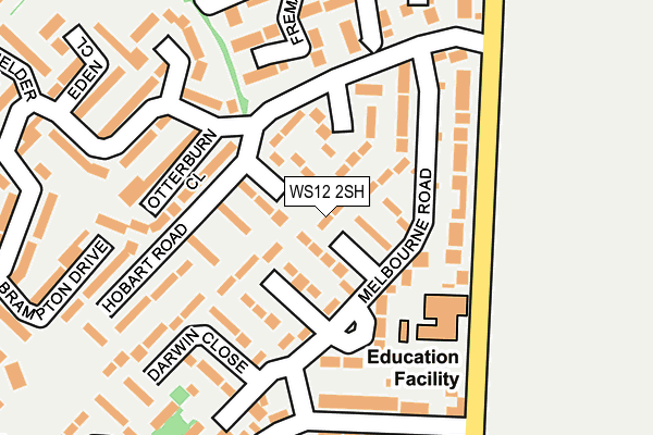 WS12 2SH map - OS OpenMap – Local (Ordnance Survey)