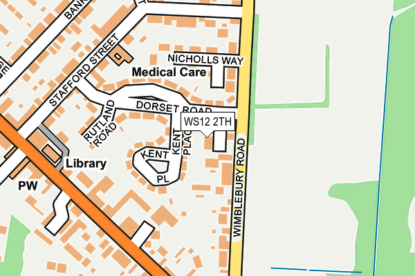 WS12 2TH map - OS OpenMap – Local (Ordnance Survey)