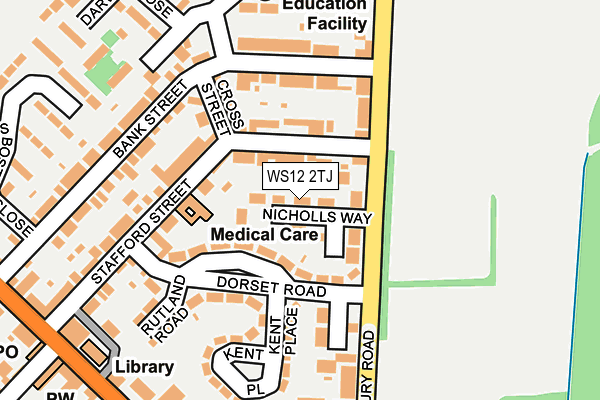 WS12 2TJ map - OS OpenMap – Local (Ordnance Survey)