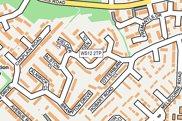 WS12 2TP map - OS OpenMap – Local (Ordnance Survey)