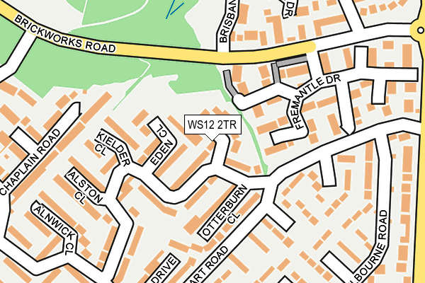 WS12 2TR map - OS OpenMap – Local (Ordnance Survey)