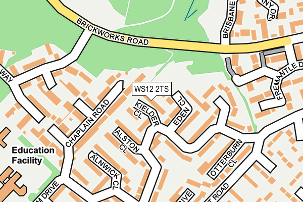 WS12 2TS map - OS OpenMap – Local (Ordnance Survey)