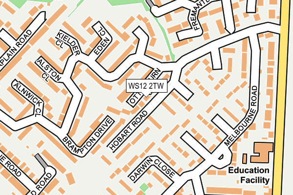 WS12 2TW map - OS OpenMap – Local (Ordnance Survey)
