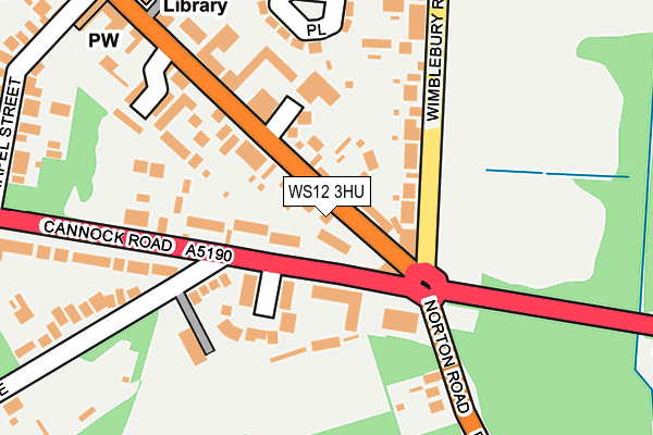 WS12 3HU map - OS OpenMap – Local (Ordnance Survey)