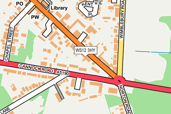 WS12 3HY map - OS OpenMap – Local (Ordnance Survey)