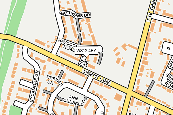 WS12 4FY map - OS OpenMap – Local (Ordnance Survey)