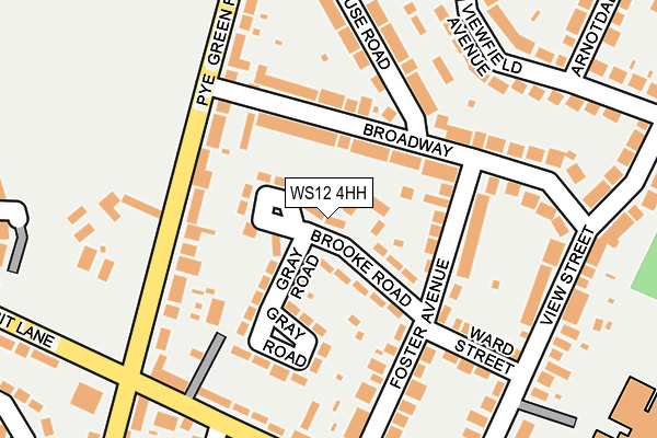 WS12 4HH map - OS OpenMap – Local (Ordnance Survey)