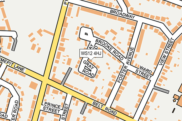 WS12 4HJ map - OS OpenMap – Local (Ordnance Survey)