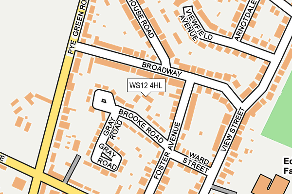 WS12 4HL map - OS OpenMap – Local (Ordnance Survey)