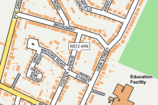 WS12 4HN map - OS OpenMap – Local (Ordnance Survey)
