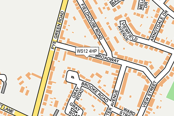 WS12 4HP map - OS OpenMap – Local (Ordnance Survey)