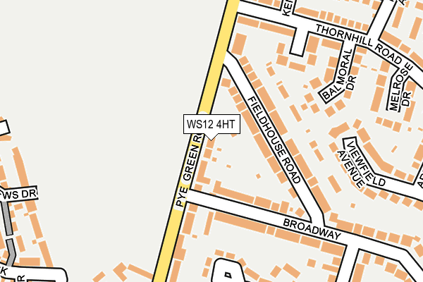 WS12 4HT map - OS OpenMap – Local (Ordnance Survey)