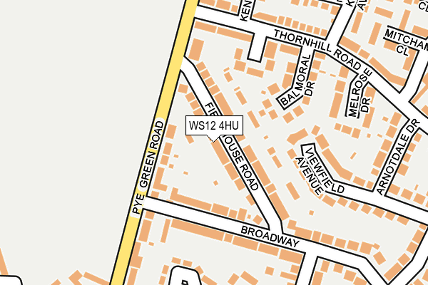 WS12 4HU map - OS OpenMap – Local (Ordnance Survey)