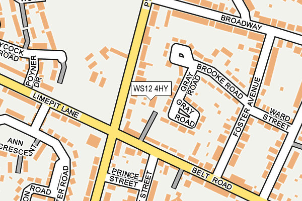 WS12 4HY map - OS OpenMap – Local (Ordnance Survey)