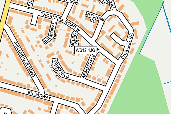 WS12 4JG map - OS OpenMap – Local (Ordnance Survey)