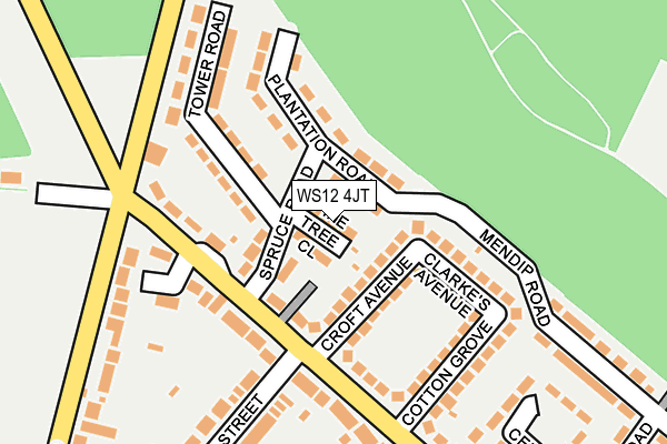 WS12 4JT map - OS OpenMap – Local (Ordnance Survey)