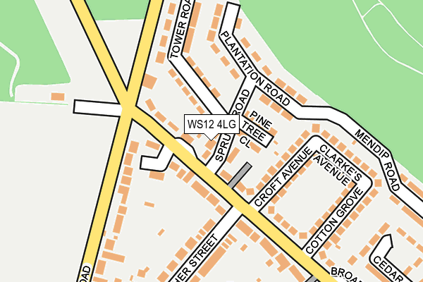 WS12 4LG map - OS OpenMap – Local (Ordnance Survey)