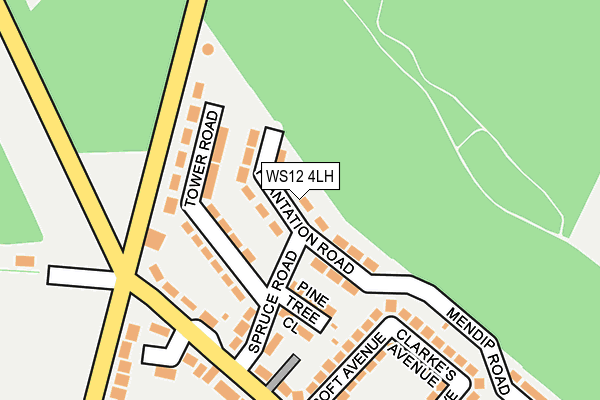 WS12 4LH map - OS OpenMap – Local (Ordnance Survey)
