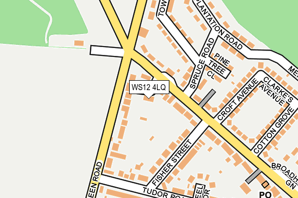 WS12 4LQ map - OS OpenMap – Local (Ordnance Survey)