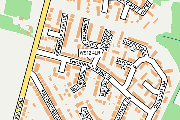 WS12 4LR map - OS OpenMap – Local (Ordnance Survey)