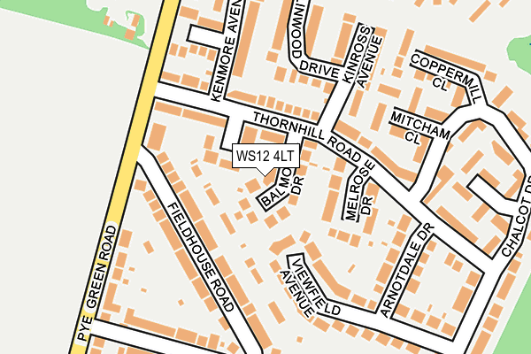 WS12 4LT map - OS OpenMap – Local (Ordnance Survey)