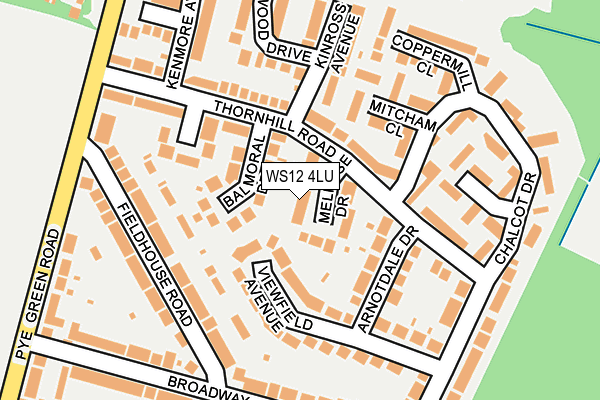 WS12 4LU map - OS OpenMap – Local (Ordnance Survey)