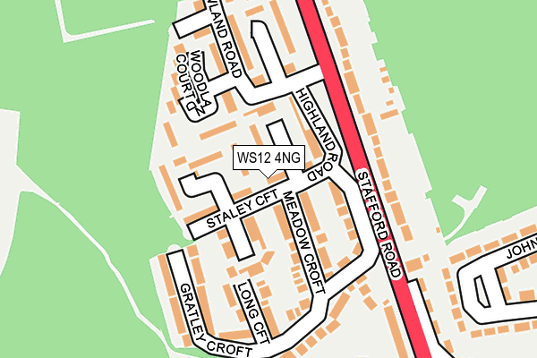 WS12 4NG map - OS OpenMap – Local (Ordnance Survey)