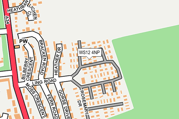 WS12 4NP map - OS OpenMap – Local (Ordnance Survey)